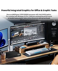 Lenovo ThinkCentre Business Mff Desktop, Amd Ryzen 3 8300GE, Amd Radeon Graphics, 8GB DDR5, 256GB Ssd, Win11 Pro