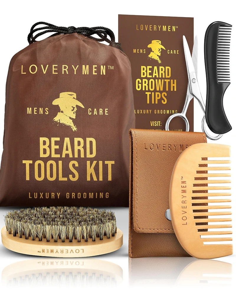 Lovery 6-Piece Men Beard Tools Grooming Gift Set