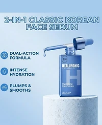 Lovery Hyaluronic + Vitamin B5 Hydrating Face Serum - Korean Skincare Dual-Action Plumping and Barrier Repair Treatment