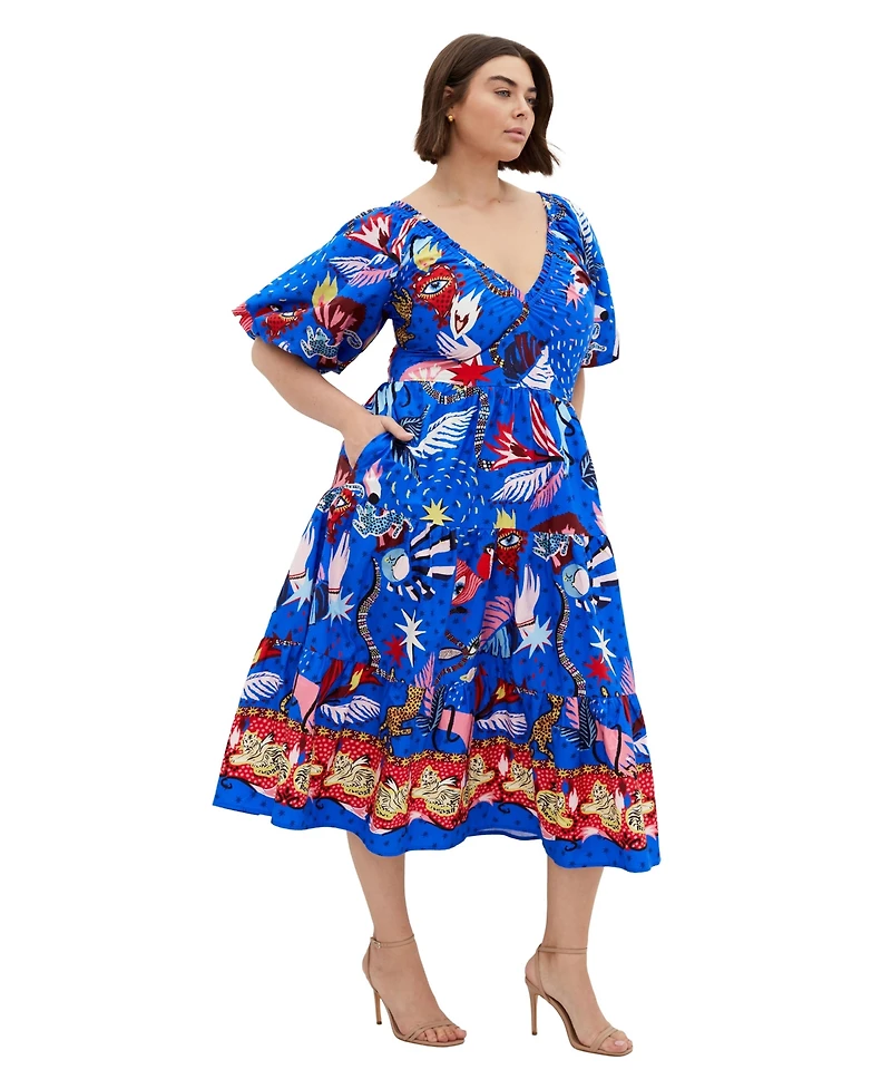 City Chic Women's Capria Calista Print Midi Dress
