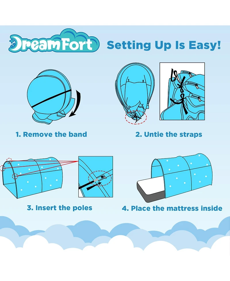 Air Fort Inflatable for Kids, Builds 30 Sec, Play Tent Age 3+