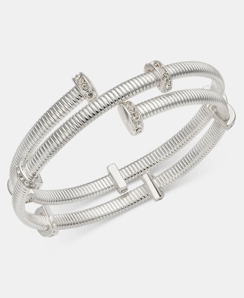 Anne Klein Pave Rondelle Coil Bracelet