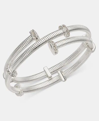 Anne Klein Pave Rondelle Coil Bracelet