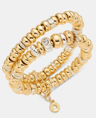 Anne Klein Rondelle Beaded Stretch Bracelets, 2-Piece Set