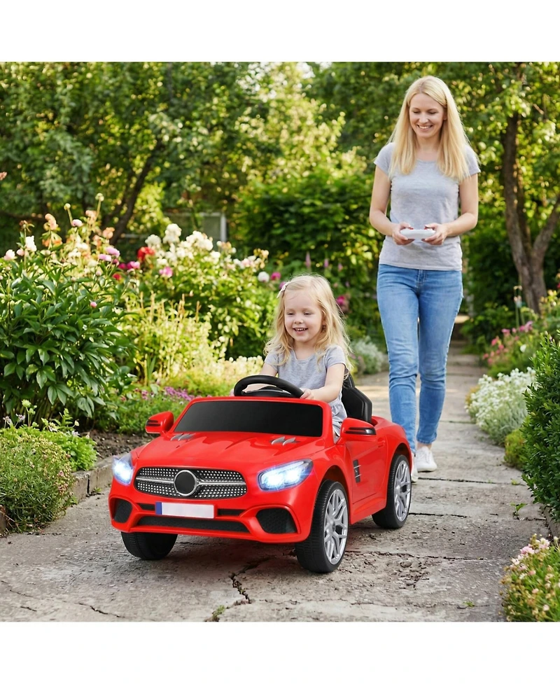 Slickblue Kids 12V Ride On Car with Remote Control, Music and Led Lights