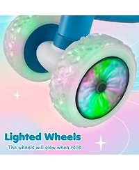 Slickblue Kids Balance Bike with Adjustable Handlebar, Seat And Led Wheels