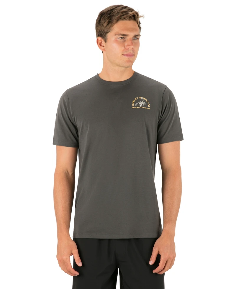 Hurley Men's Subtle Logo Artwork At The Left Chest T-Shirt