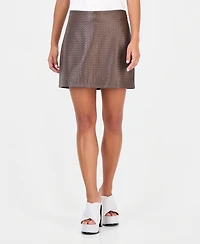 Guess Women's Sabine Mini A-Line Basket-Weave Skirt