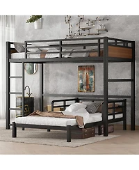 Streamdale Furniture Twin Xl over Twin Xl Metal Bunk Bed, Separable