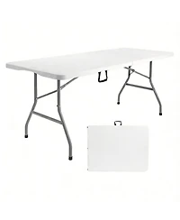 Aofar 6Feet Folding Table Portable Plastic Utility Carrying Handle