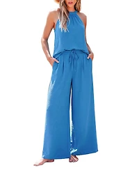 Cupshe Women's Blue Horizon Casual Resort Co-Ord Set