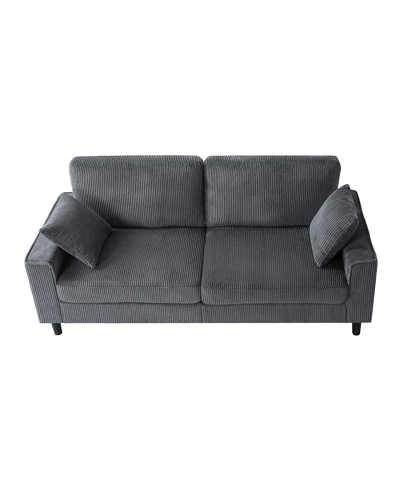 Streamdale Furniture 81.8" Corduroy 2-Seater Loveseat with Sturdy Iron and Wood Frame