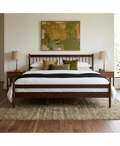 Streamdale Furniture Traditional King Size Pinewood Bed with Headboard and Footboard