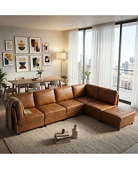 Streamdale Furniture Modern Modular Corner Sofa Foil fabric Freely Configurable