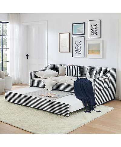Streamdale Furniture Upholstered Twin Daybed with Trundle