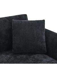 Streamdale Furniture 96" Modern Cloud L-Shaped Chenille Sectional Sofa with 2 Pillows