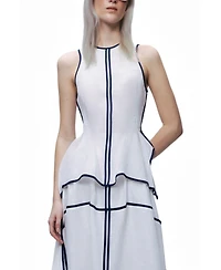 Nocturne Women's Contrast Trim Peplum Top
