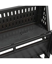 Streamdale Furniture Queen Loft Bed with Storage, Pegboard, Usb Ports, and Led Lights