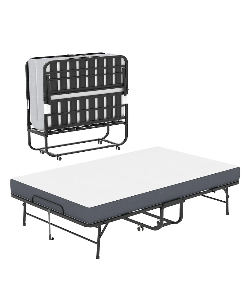 Streamdale Furniture 75"x46" Extra-Wide Folding Guest Bed with 5" Memory Foam, 450lbs Capacity