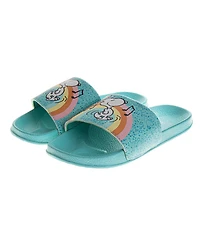 Snoopy Little Girls Peanuts Musical 2 - 13 Teal Eva Slides