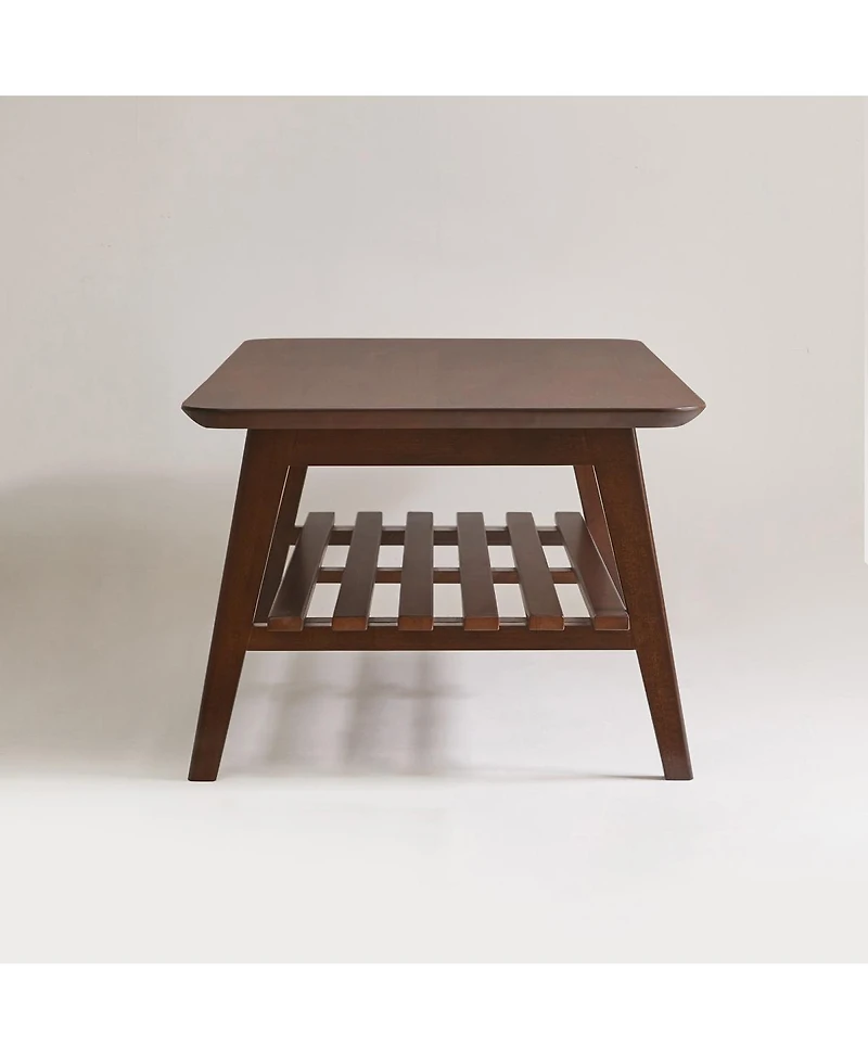 Streamdale Furniture Mid-Century Wooden Coffee Table with Storage Shelf