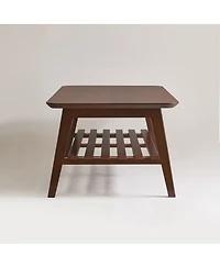 Streamdale Furniture Mid-Century Wooden Coffee Table with Storage Shelf