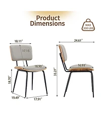 Streamdale Furniture Premium Faux Leather Dining Chairs