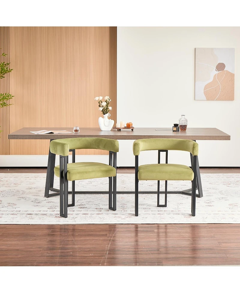 Streamdale Furniture Set of 2 Upholstered Dining Armchairs