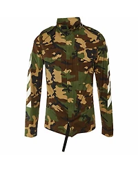Pre-Owned Off-White Men's Camo Print Cotton Hooded Field Jacket
