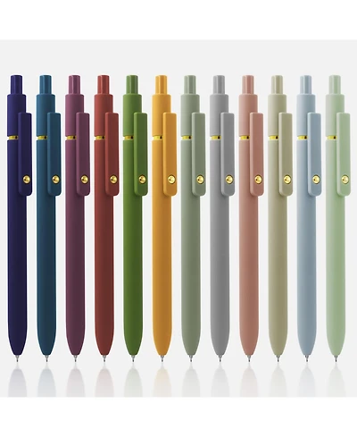 Danrong 12 Pack 0.5mm Quick Dry Ink Gel Pens Fine Point Smooth Writing Soft Grip School Office Supplies