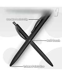 Danrong 50 Pack Bulk Retractable Ballpoint Pens Soft Touch Smooth Writing Medium Point Cost Effective Wholesale