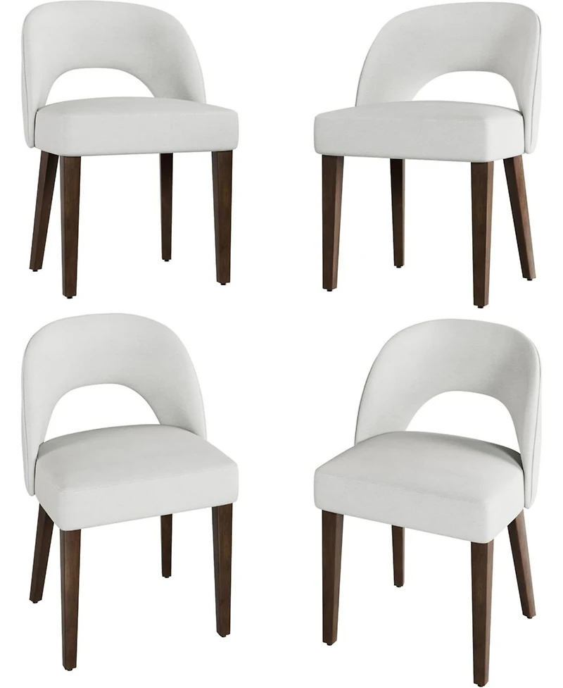 gaomon Modern Dining Chairs Set of 4, Plush Chenille Upholstered Dining Chair Kitchen Chairs, Farmhouse Dinner Chair for Kitchen Dining Room