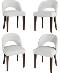 gaomon Modern Dining Chairs Set of 4, Plush Chenille Upholstered Dining Chair Kitchen Chairs, Farmhouse Dinner Chair for Kitchen Dining Room