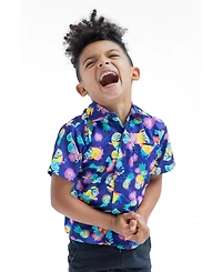 Minions Boy's (6-16) Hawaiian Short Sleeve Button Down Shirt