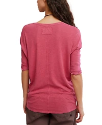 Free People Women's Longline V-Neck T-Shirt
