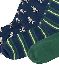 Polo Ralph Lauren Boys' 4-11 Flag RL67 Socks, 3-Pack