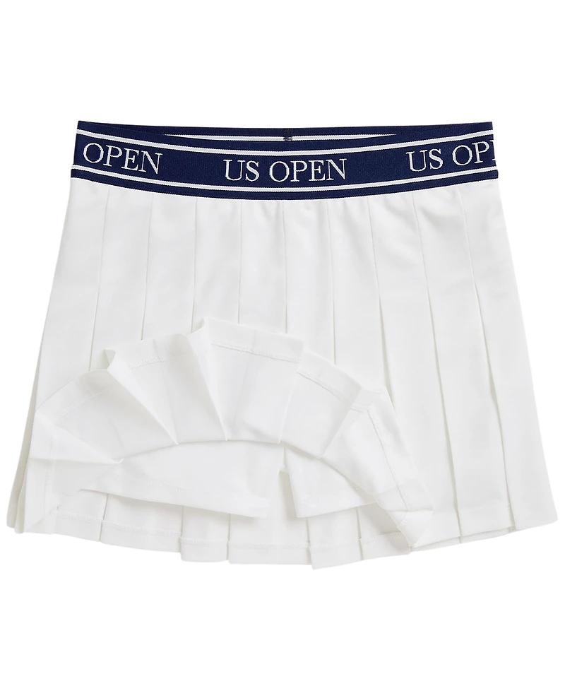 Polo Ralph Lauren Girls' 7-16 Us Open Short-Sleeve Shirt and Pleated Skirt, 2-Piece Set