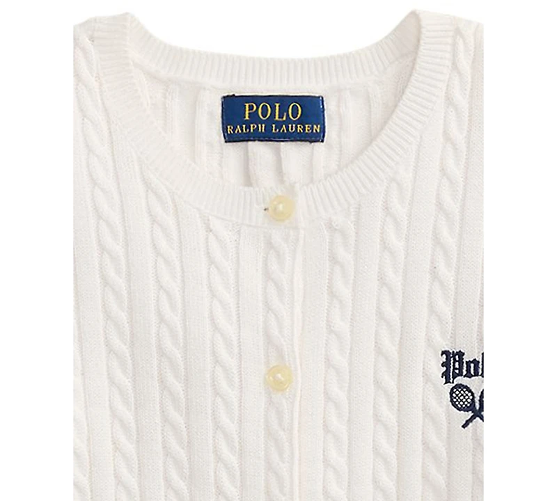 Polo Ralph Lauren Girls' 7-16 Us Open Long-Sleeve Sweater