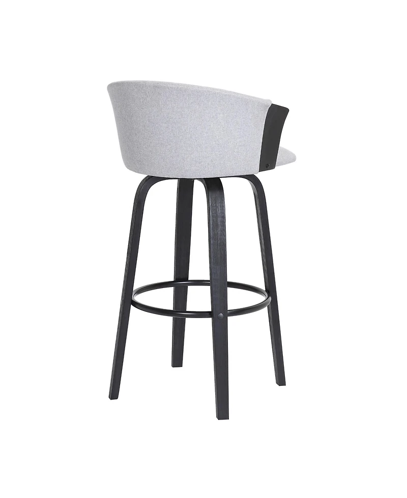 HomeRoots 26" Fabric Swivel Counter Height Bar Chair