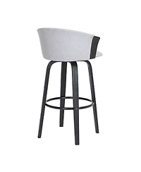 HomeRoots 26" Fabric Swivel Counter Height Bar Chair