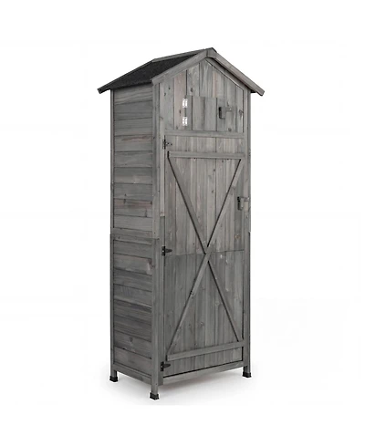 Slickblue 70Inch Garden Tool Storage Cabinet with Lockable Doors