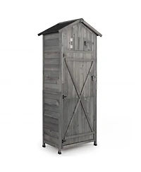 Slickblue 70Inch Garden Tool Storage Cabinet with Lockable Doors