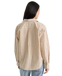 Good American Women's Long-Sleeve Collared Shirt
