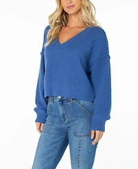 Roxy Women's Study Hall V-Neck Knit Sweater