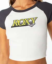 Roxy Women's Graphic Cropped Pull-On Top