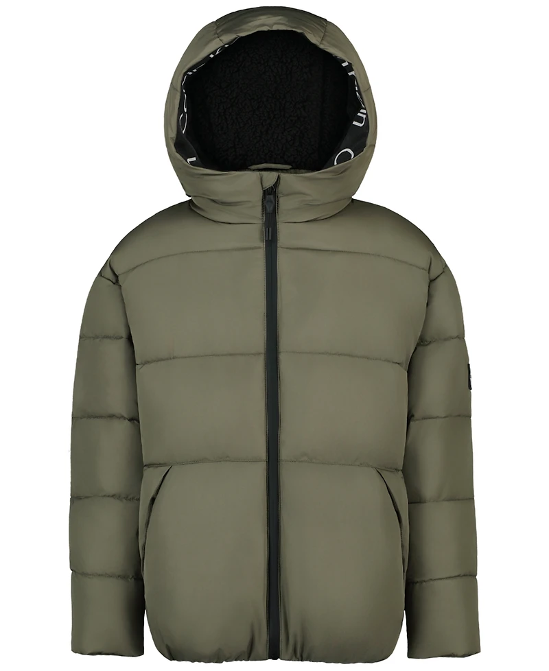 Calvin Klein Boys' 4-7 Relaxed-Fit Long-Sleeve Puffer Jacket
