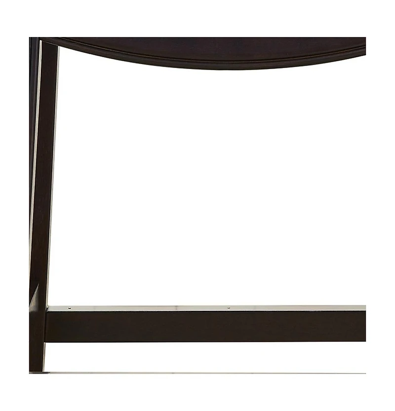 HomeRoots 31" Faux Leather and Solid Wood Backless Counter Height Bar Chair