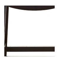HomeRoots 31" Faux Leather and Solid Wood Backless Counter Height Bar Chair