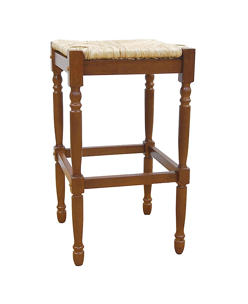 HomeRoots 29" Solid Wood Backless Bar Height Bar Chair