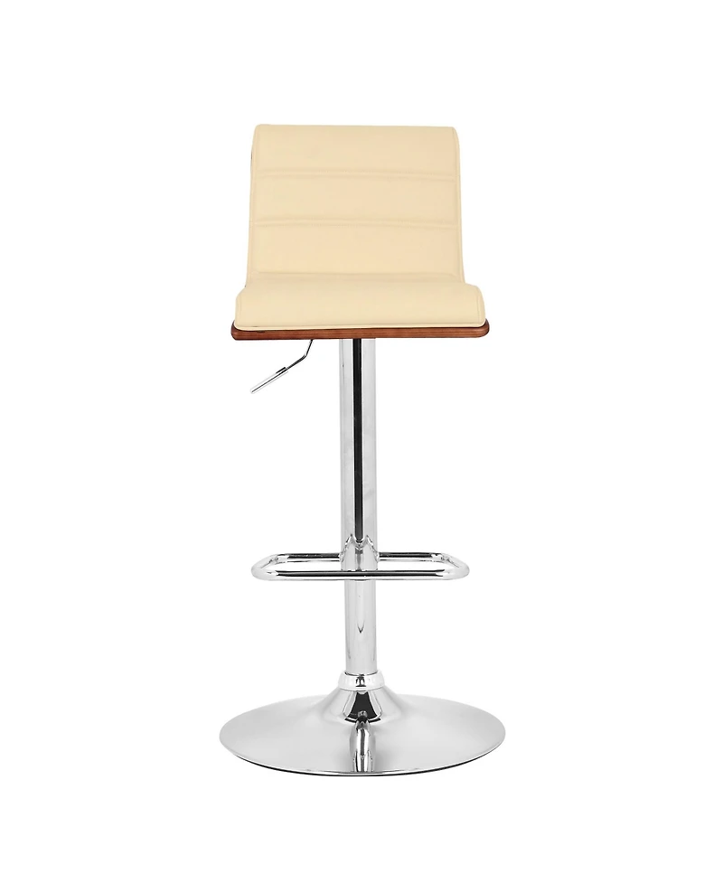 HomeRoots 23" Iron Swivel Low Back Adjustable Height Bar Chair